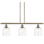 Innovations Lighting Bella 3 Light 36" Wide Linear Pendant Antique Brass / Clear