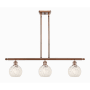 Innovations Lighting White Mouchette 3 Light 36" Wide Pendant Antique Copper / White Mouchette