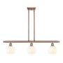Innovations Lighting White Venetian 3 Light 36" Wide Pendant Antique Copper / White Venetian