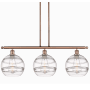 Innovations Lighting Rochester 3 Light 37" Wide Linear Pendant Antique Copper / Clear