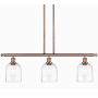 Innovations Lighting Bella 3 Light 36" Wide Linear Pendant Antique Copper / Clear