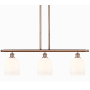 Innovations Lighting Bella 3 Light 36" Wide Linear Pendant Antique Copper / Gloss White
