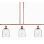 Innovations Lighting Bella 3 Light 36" Wide Linear Pendant Antique Copper / Seedy