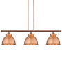Innovations Lighting Adirondack 3 Light 36" Wide Linear Pendant Antique Copper
