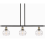 Innovations Lighting Rochester 3 Light 36" Wide Linear Pendant Black Antique Brass / Clear