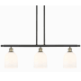 Innovations Lighting Bella 3 Light 36" Wide Linear Pendant Black Antique Brass / Gloss White