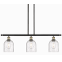 Innovations Lighting Bella 3 Light 36" Wide Linear Pendant Black Antique Brass / Seedy