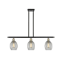 Innovations Lighting Eaton 3 Light 36" Wide Linear Chandelier Black Antique Brass / Clear