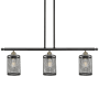 Innovations Lighting Nestbrook 3 Light 36" Wide Cage Linear Pendant Black Antique Brass / Matte Black