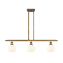 Innovations Lighting White Venetian 3 Light 36" Wide Pendant Brushed Brass / White Venetian