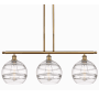 Innovations Lighting Rochester 3 Light 37" Wide Linear Pendant Brushed Brass / Clear
