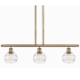 Innovations Lighting Rochester 3 Light 36" Wide Linear Pendant Brushed Brass / Clear