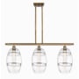 Innovations Lighting Vaz 3 Light 36" Wide Linear Pendant Brushed Brass / Clear