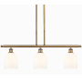 Innovations Lighting Bella 3 Light 36" Wide Linear Pendant Brushed Brass / Gloss White
