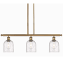 Innovations Lighting Bella 3 Light 36" Wide Linear Pendant Brushed Brass / Seedy