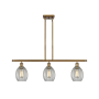 Innovations Lighting Eaton 3 Light 36" Wide Linear Chandelier Brushed Brass / Clear