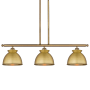 Innovations Lighting Adirondack 3 Light 36" Wide Linear Pendant Brushed Brass
