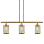 Innovations Lighting Nestbrook 3 Light 36" Wide Cage Linear Pendant Brushed Brass