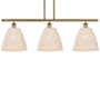 Innovations Lighting Bristol Natural 3 Light 36" Wide Linear Pendant Brushed Brass / Natural