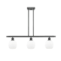 Innovations Lighting Belfast 3 Light 36" Wide Linear Chandelier Matte Black / Matte White