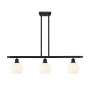 Innovations Lighting White Venetian 3 Light 36" Wide Pendant Matte Black / White Venetian
