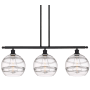Innovations Lighting Rochester 3 Light 37" Wide Linear Pendant Matte Black / Clear