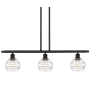 Innovations Lighting Rochester 3 Light 36" Wide Linear Pendant Matte Black / Clear