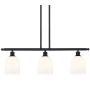 Innovations Lighting Bella 3 Light 36" Wide Linear Pendant Matte Black / Gloss White