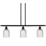Innovations Lighting Bridal Veil 3 Light 36" Wide Linear Pendant Matte Black / Clear