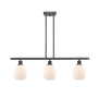 Innovations Lighting Eaton 3 Light 36" Wide Linear Chandelier Matte Black / Matte White