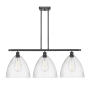 Innovations Lighting Bristol 3 Light 39" Wide Linear Pendant Matte Black / Seedy