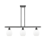 Innovations Lighting Belfast 3 Light 36" Wide Linear Chandelier Oil Rubbed Bronze / Matte White