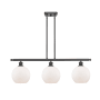 Innovations Lighting Athens 3 Light 36" Wide Linear Pendant Oil Rubbed Bronze / Matte White