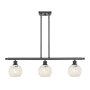 Innovations Lighting White Mouchette 3 Light 36" Wide Pendant Oil Rubbed Bronze / White Mouchette