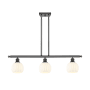 Innovations Lighting White Venetian 3 Light 36" Wide Pendant Oil Rubbed Bronze / White Venetian