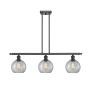 Innovations Lighting Athens 3 Light 36" Wide Linear Pendant Oil Rubbed Bronze / Clear