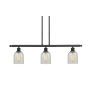 Innovations Lighting Caledonia 3 Light 36" Wide Linear Chandelier Oil Rubbed Bronze / Mouchette