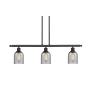 Innovations Lighting Caledonia 3 Light 36" Wide Linear Chandelier Oil Rubbed Bronze / Charcoal