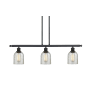 Innovations Lighting Caledonia 3 Light 36" Wide Linear Chandelier Oil Rubbed Bronze / Mica