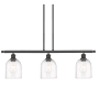 Innovations Lighting Bella 3 Light 36" Wide Linear Pendant Oil Rubbed Bronze / Clear