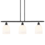 Innovations Lighting Bella 3 Light 36" Wide Linear Pendant Oil Rubbed Bronze / Gloss White