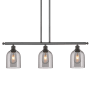 Innovations Lighting Bella 3 Light 36" Wide Linear Pendant Oil Rubbed Bronze / Light Smoke