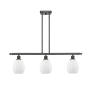 Innovations Lighting Eaton 3 Light 36" Wide Linear Chandelier Oil Rubbed Bronze / Matte White