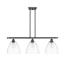 Innovations Lighting Bristol Glass 3 Light 36" Wide Linear Pendant Oil Rubbed Bronze / Clear