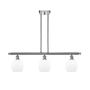 Innovations Lighting Belfast 3 Light 36" Wide Linear Chandelier Polished Chrome / Matte White
