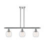 Innovations Lighting Belfast 3 Light 36" Wide Linear Pendant Polished Chrome / Deco Swirl
