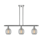 Innovations Lighting Belfast 3 Light 36" Wide Linear Chandelier Polished Chrome / Clear Crackle