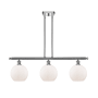 Innovations Lighting Athens 3 Light 36" Wide Linear Pendant Polished Chrome / Matte White