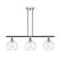 Innovations Lighting Athens 3 Light 36" Wide Linear Pendant Polished Chrome / Clear Water Glass