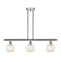 Innovations Lighting White Mouchette 3 Light 36" Wide Pendant Polished Chrome / White Mouchette